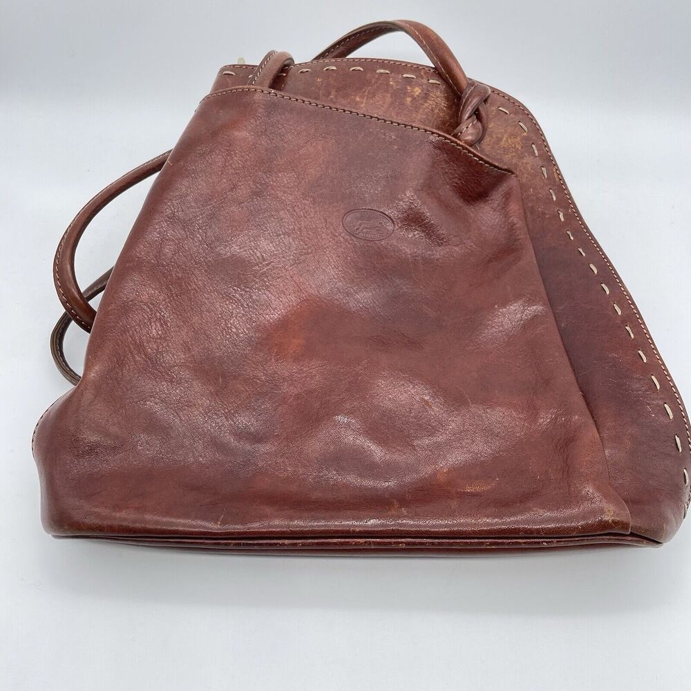 Elegant Chestnut Leather Women's Backpack